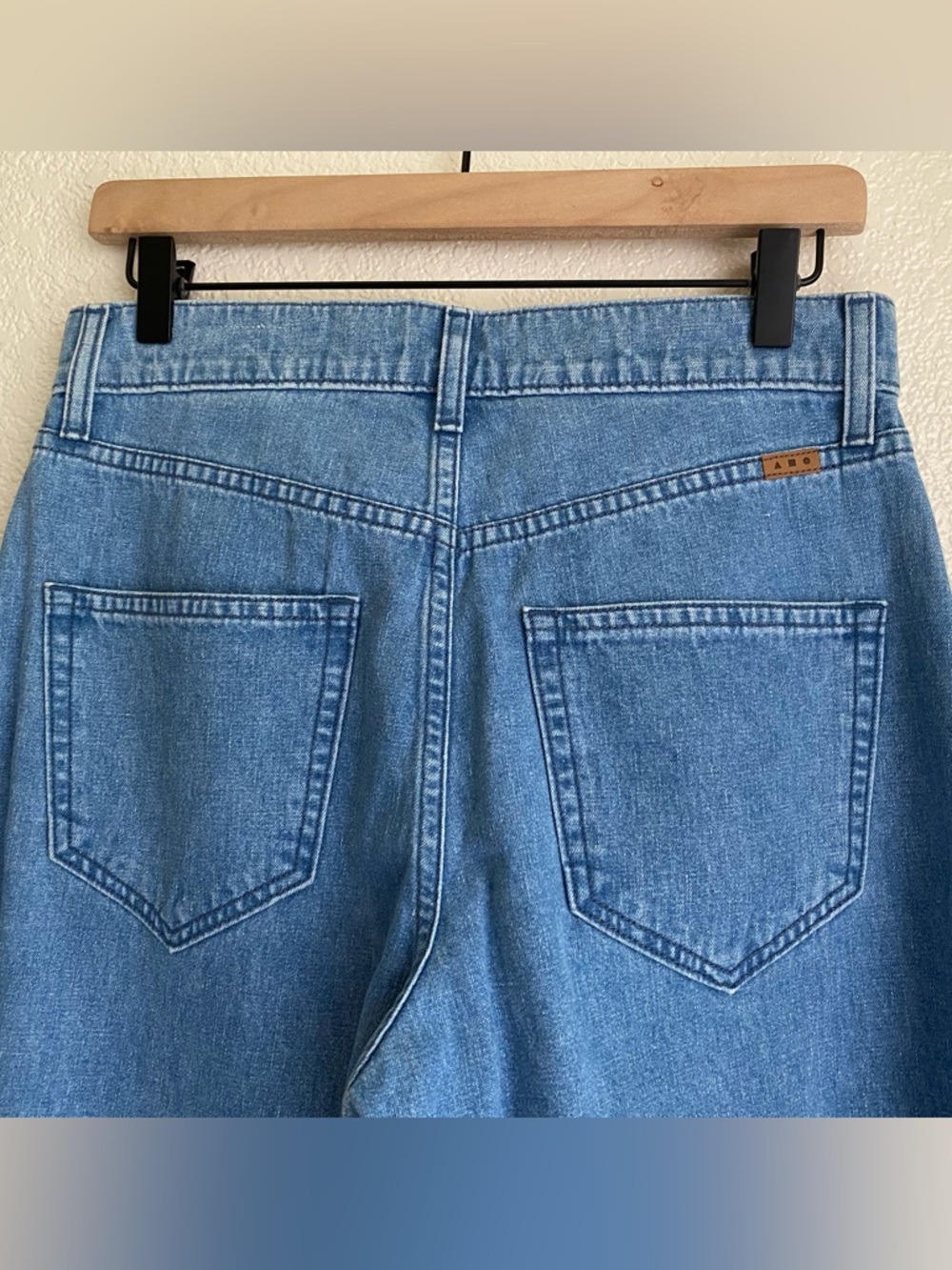 AYR The Hooky Jeans Wide Leg Baggy High Rise Pleated Cotton Hemp Blue - Picture 6 of 8